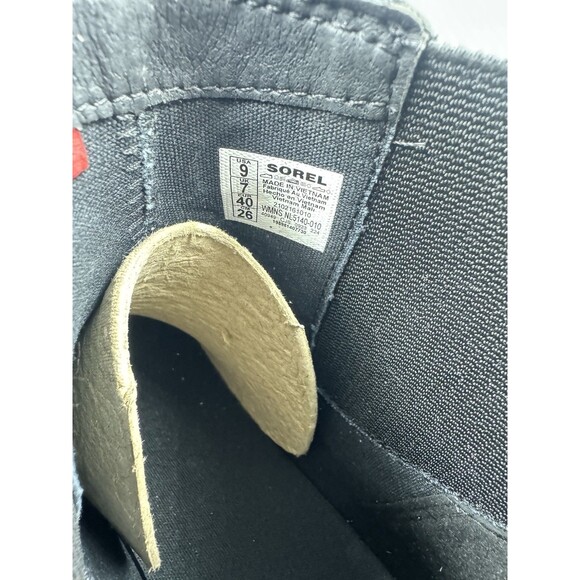 Sorel Women’s Boots ONA AVE Chelsea Chunky Boot Waterproof Sz 9 Black/Black New - Picture 13 of 16